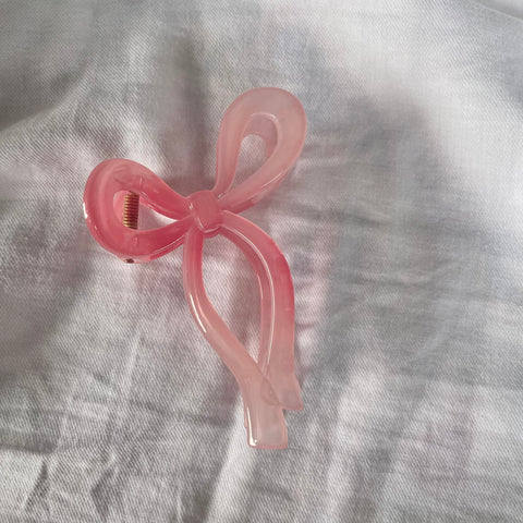 Pink Bow Hair Claw