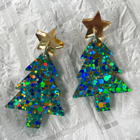 Christmas Jade Glitter Trees