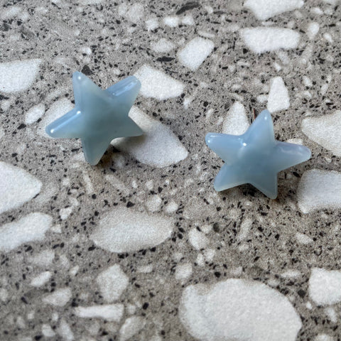 Resin Blue Star Studs