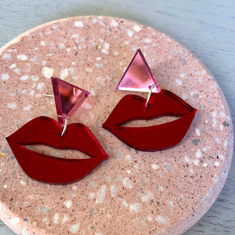 Red & Pink Mirror Lips