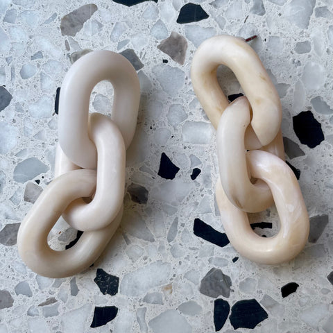 Cream White Resin Chains