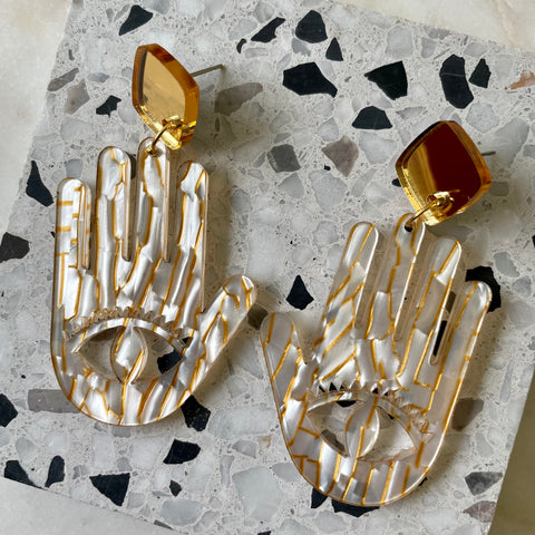 White & Gold Hands