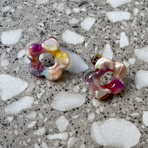 Resin Multi Flower Studs