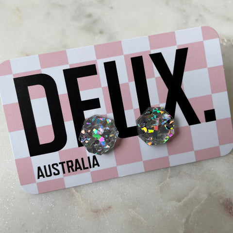 Silver Shatter Studs