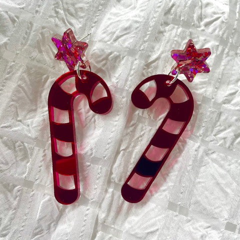 Christmas Red Mirror Candy Canes
