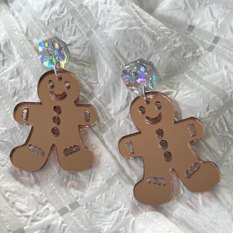 Christmas Rose Gold Mirror Gingerbread